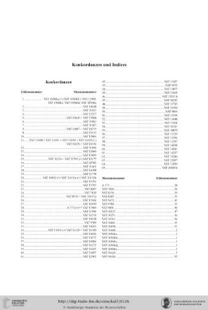 Konkordanzen