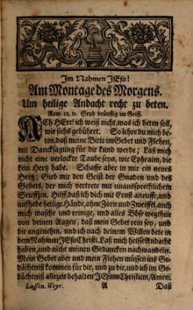 Johannis Lassenii ... Biblischer Weyrauch : zum sussen Geruch Gottseeliger Andachten, aus h. Schrifft also zusammen gelesen ...