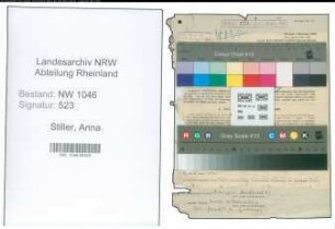 Entnazifizierung Anna Stiller , geb. 14.11.1894 (Studienraetin)