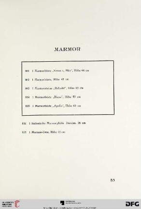 Marmor (Nr. 801-807)