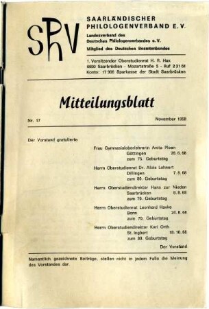 Mitteilungsblatt