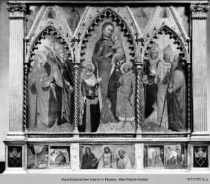 Triptychon: Maria mit Kind und Heiligen