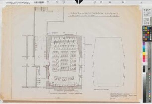 Arnsberg, Regierungshauptgebäude, großer Sitzungssaal, Grundriss, Deckenspiegel, Entwurfsplan