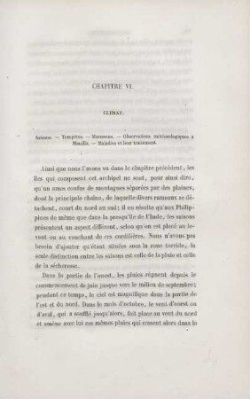 Chapitre VI. Climat