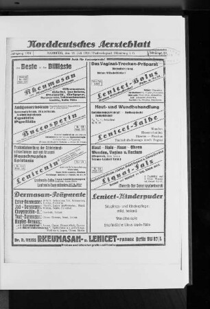 Nr. 20 1924 : Jahrgang 1924 Hamburg, den 13.Juli 1924 Nummer 20