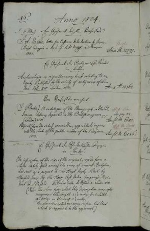 Ein Geschenck des Hhrn Verfassers [Jean André de Luc]. - Ein Geschenck der Antiquarischen Societät in London. - Vom Verfasser [Joseph Planta] verehrt. - Ein Geschenck der Ost-Indischen Compagnie in London.