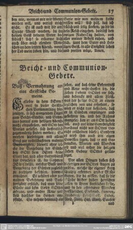 Beicht- und Communion-Gebete