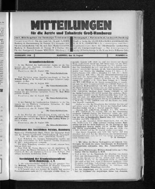 Jahrgang 1930, Hamburg, den 31. August, Nummer 35