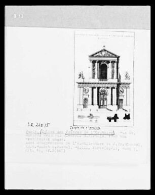 Paris, Temple d'Oratoire, Portalaufriss