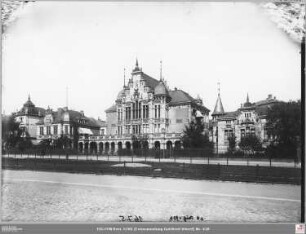 Goethegymnasium, Hohenzollernplatz (jetzt Friedrch-Ebert-Anlage 22), von Westen