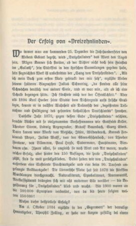 287-294 Der Erfolg von "Dreizehnlinden"