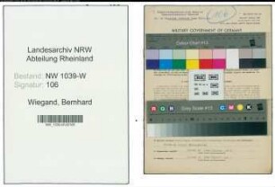 Entnazifizierung Bernhard Wiegand , geb. 25.09.1912 (Schlosser)