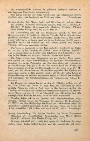 501-502 [Rezension] Schnackenburg, Rudolf, Die sittliche Botschaft des Neuen Testamentes