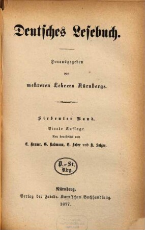 Deutsches Lesebuch, 7