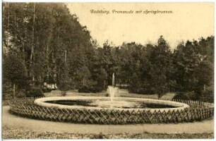 Radeburg. Promenade mit Springbrunnen