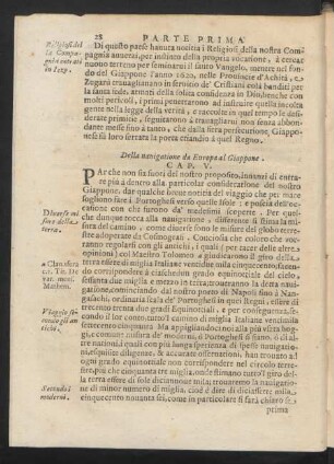 Cap. V. Della navigatione da Europa al Giappone