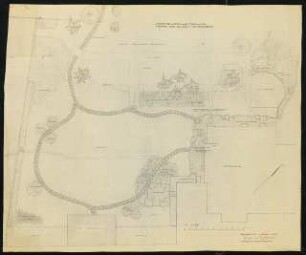 Gartenerweiterung Direktor Eugen Schreiber, Schwenningen: Lageplan mit Gartenplan 1:50