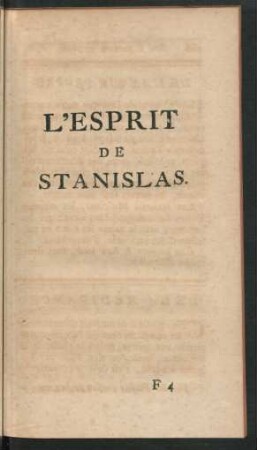 L`Esprit De Stanislas.