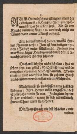 ACh GOtt wie schwer ist dienen/ dem der || Leibeigen ist: