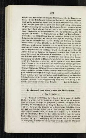 Entwurf eines Schulgesetzes für Volksschulen