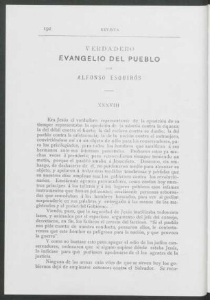 Verdadero Evangelio del Pueblo : XXXVIII - XL