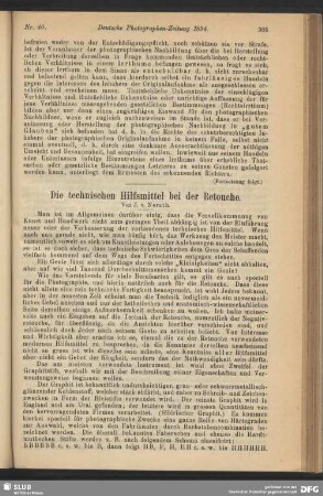 Die technischen Hilfsmittel bei der Retouche