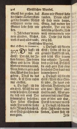 Christlicher Wandel.
