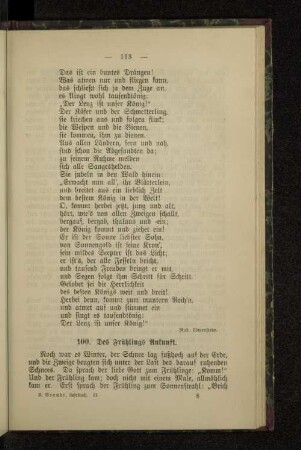 100. Des Frühlings Ankunft.
