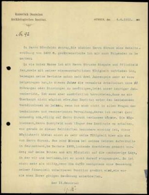 Bericht des zweiten Sekretars an das General-Sekretariat