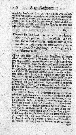Libellus de discrimine amici et adulatoris.