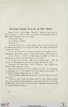 Graveurs français de la fin du XVIe. Siècle