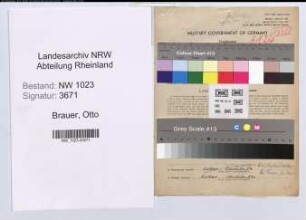 Entnazifizierung Otto Brauer , geb. 04.12.1909 (Zollbeamter)