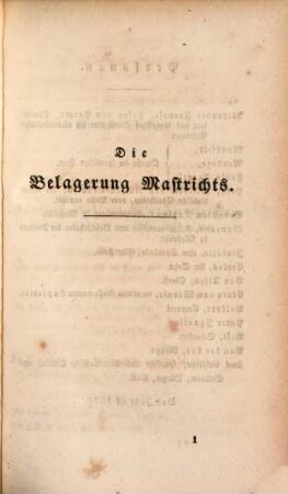 Die Belagerung Maastrichts : ein Trauerspiel in fünf Aufzügen