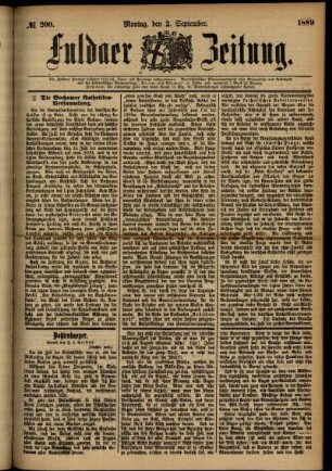 Ausgabe vom Montag, den 02. September 1889.