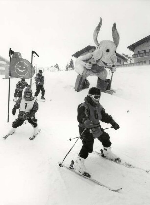 Skirennen bei den Kleinsten