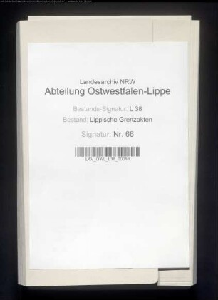 Grenzen des Paragialamtes Blomberg zum paderbornischen Amt Steinheim