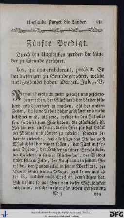 Fünfte Predigt.