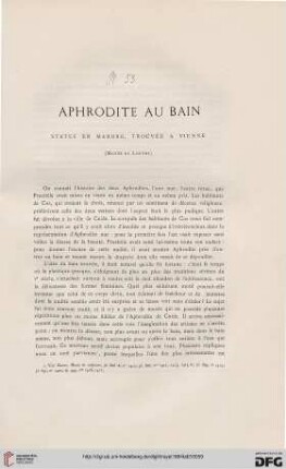 Aphrodite au bain