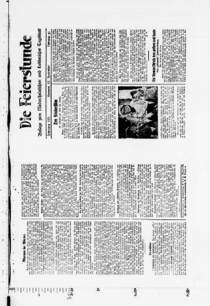 Die Feierstunde. 1924-1933