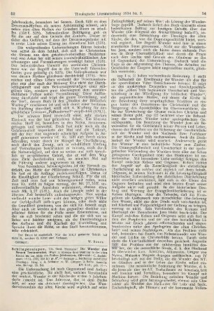 53-55 [Rezension] Schlingensiepen, Hermann, Die Wunder des Neuen Testamentes