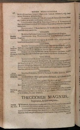 Theodosius Magnus Imperator, & eius tempora.