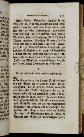 XI. Viel heimliche Cabalen werden geschmiedet.