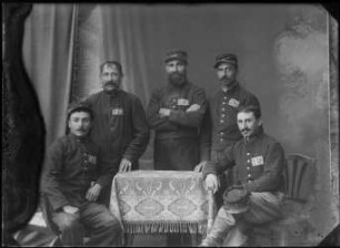 Fünf französische Kriegsfangene