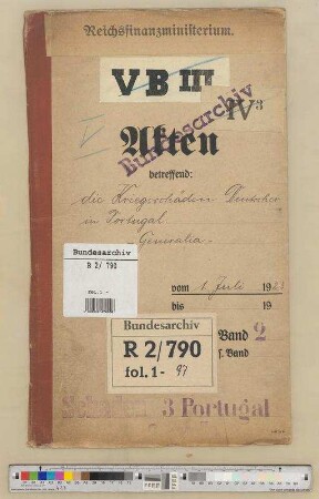 Kriegsschäden Deutscher in Portugal: Bd. 2