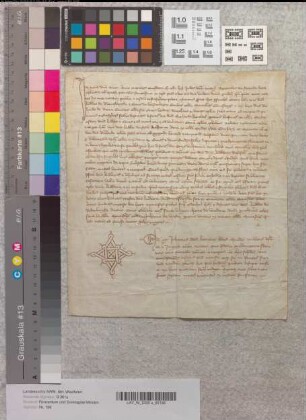 Notariatsinstrument über geleistete Zahlung apostolischer Sammlung seitens Lubbert Westfals, Archidiaconus in Reme, Mindener Kapitels.