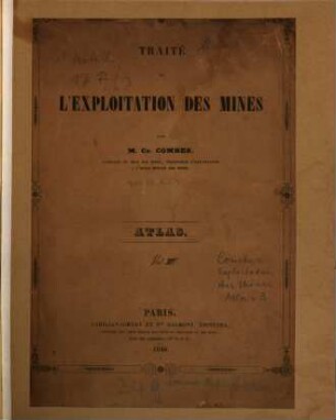 Traité de l'exploitation des mines, [2]. Atlas