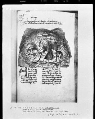 Auszug biblischer Geschichten — Untergang der Ägypter im Roten Meer, Folio 106recto