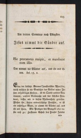 105-128, Am dritten Sonntage nach Pfingsten.