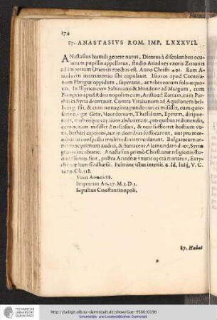 87. Anastasius Rom. Imp. LXXXVII.