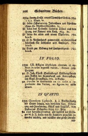 In Folio. - In Octavo.